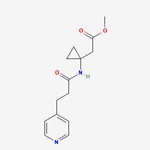 Methyl 2-[1-(3-pyridin-4-ylpropanoylamino)cyclopropyl]acetate