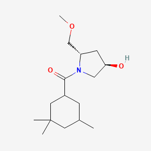 molecular formula C16H29NO3 B6979329 [(2S,4R)-4-hydroxy-2-(methoxymethyl)pyrrolidin-1-yl]-(3,3,5-trimethylcyclohexyl)methanone 