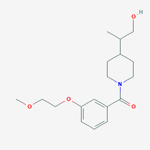 [4-(1-Hydroxypropan-2-yl)piperidin-1-yl]-[3-(2-methoxyethoxy)phenyl]methanone