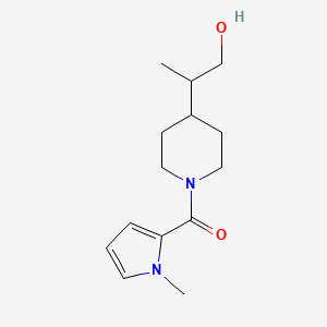 molecular formula C14H22N2O2 B6979340 [4-(1-Hydroxypropan-2-yl)piperidin-1-yl]-(1-methylpyrrol-2-yl)methanone 