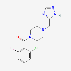 (2-chloro-6-fluorophenyl)-[4-(1H-1,2,4-triazol-5-ylmethyl)piperazin-1-yl]methanone