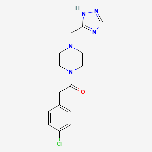 2-(4-chlorophenyl)-1-[4-(1H-1,2,4-triazol-5-ylmethyl)piperazin-1-yl]ethanone