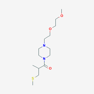 molecular formula C14H28N2O3S B6979397 1-[4-[2-(2-Methoxyethoxy)ethyl]piperazin-1-yl]-2-methyl-3-methylsulfanylpropan-1-one 