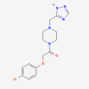 2-(4-bromophenoxy)-1-[4-(1H-1,2,4-triazol-5-ylmethyl)piperazin-1-yl]ethanone