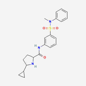 5-cyclopropyl-N-[3-[methyl(phenyl)sulfamoyl]phenyl]pyrrolidine-2-carboxamide