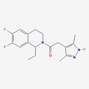 2-(3,5-dimethyl-1H-pyrazol-4-yl)-1-(1-ethyl-6,7-difluoro-3,4-dihydro-1H-isoquinolin-2-yl)ethanone