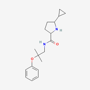 5-cyclopropyl-N-(2-methyl-2-phenoxypropyl)pyrrolidine-2-carboxamide