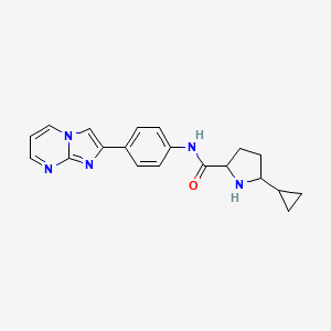 5-cyclopropyl-N-(4-imidazo[1,2-a]pyrimidin-2-ylphenyl)pyrrolidine-2-carboxamide