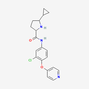 N-(3-chloro-4-pyridin-4-yloxyphenyl)-5-cyclopropylpyrrolidine-2-carboxamide