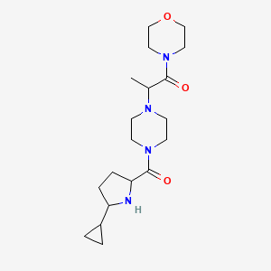 2-[4-(5-Cyclopropylpyrrolidine-2-carbonyl)piperazin-1-yl]-1-morpholin-4-ylpropan-1-one