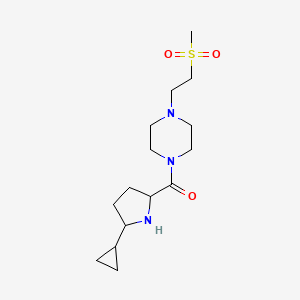 (5-Cyclopropylpyrrolidin-2-yl)-[4-(2-methylsulfonylethyl)piperazin-1-yl]methanone