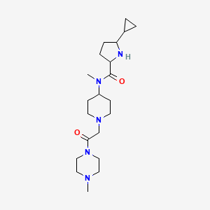 5-cyclopropyl-N-methyl-N-[1-[2-(4-methylpiperazin-1-yl)-2-oxoethyl]piperidin-4-yl]pyrrolidine-2-carboxamide