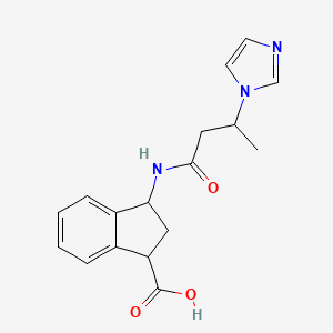 3-(3-imidazol-1-ylbutanoylamino)-2,3-dihydro-1H-indene-1-carboxylic acid