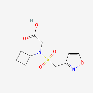 molecular formula C10H14N2O5S B6979539 2-[Cyclobutyl(1,2-oxazol-3-ylmethylsulfonyl)amino]acetic acid 