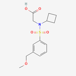 molecular formula C14H19NO5S B6979546 2-[Cyclobutyl-[3-(methoxymethyl)phenyl]sulfonylamino]acetic acid 