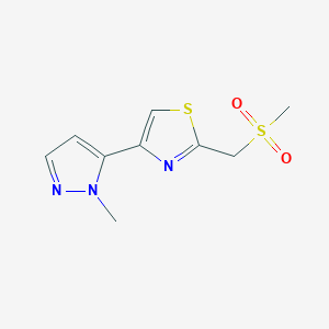 4-(2-Methylpyrazol-3-yl)-2-(methylsulfonylmethyl)-1,3-thiazole