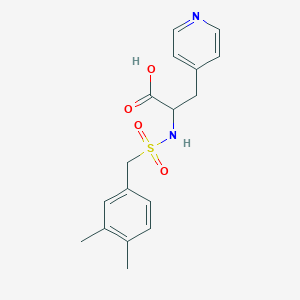 molecular formula C17H20N2O4S B6979586 2-[(3,4-Dimethylphenyl)methylsulfonylamino]-3-pyridin-4-ylpropanoic acid 