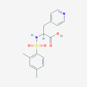 molecular formula C16H18N2O4S B6979594 2-[(2,4-Dimethylphenyl)sulfonylamino]-3-pyridin-4-ylpropanoic acid 