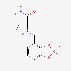 2-[(2,2-Difluoro-1,3-benzodioxol-4-yl)methylamino]-2-methylbutanamide