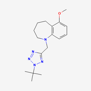 molecular formula C17H25N5O B6979613 1-[(2-Tert-butyltetrazol-5-yl)methyl]-6-methoxy-2,3,4,5-tetrahydro-1-benzazepine 