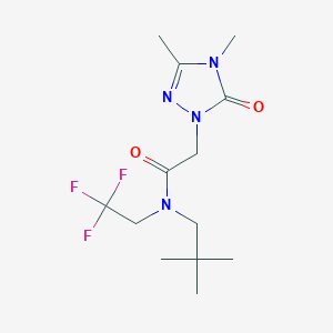 2-(3,4-dimethyl-5-oxo-1,2,4-triazol-1-yl)-N-(2,2-dimethylpropyl)-N-(2,2,2-trifluoroethyl)acetamide