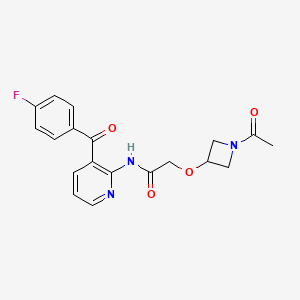 2-(1-acetylazetidin-3-yl)oxy-N-[3-(4-fluorobenzoyl)pyridin-2-yl]acetamide