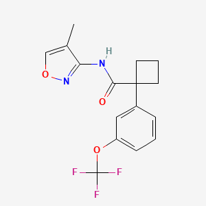 N-(4-methyl-1,2-oxazol-3-yl)-1-[3-(trifluoromethoxy)phenyl]cyclobutane-1-carboxamide