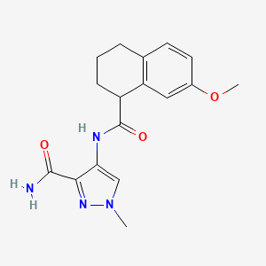 4-[(7-Methoxy-1,2,3,4-tetrahydronaphthalene-1-carbonyl)amino]-1-methylpyrazole-3-carboxamide