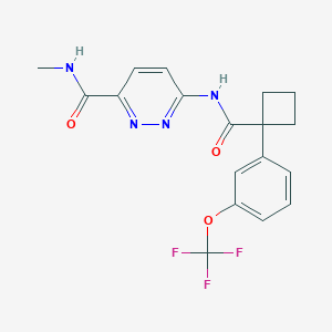 N-methyl-6-[[1-[3-(trifluoromethoxy)phenyl]cyclobutanecarbonyl]amino]pyridazine-3-carboxamide