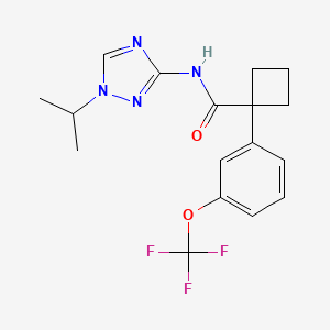 N-(1-propan-2-yl-1,2,4-triazol-3-yl)-1-[3-(trifluoromethoxy)phenyl]cyclobutane-1-carboxamide