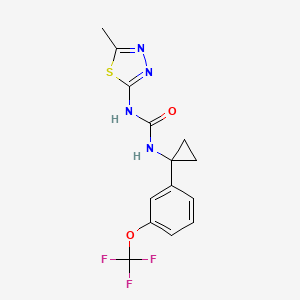 1-(5-Methyl-1,3,4-thiadiazol-2-yl)-3-[1-[3-(trifluoromethoxy)phenyl]cyclopropyl]urea