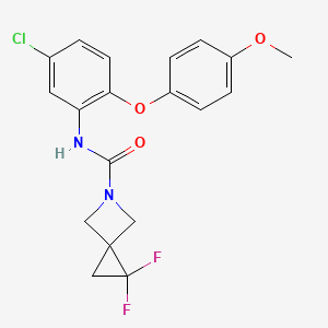 N-[5-chloro-2-(4-methoxyphenoxy)phenyl]-2,2-difluoro-5-azaspiro[2.3]hexane-5-carboxamide