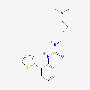 1-[[3-(Dimethylamino)cyclobutyl]methyl]-3-(2-thiophen-2-ylphenyl)urea