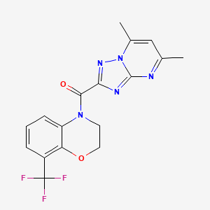 (5,7-Dimethyl-[1,2,4]triazolo[1,5-a]pyrimidin-2-yl)-[8-(trifluoromethyl)-2,3-dihydro-1,4-benzoxazin-4-yl]methanone