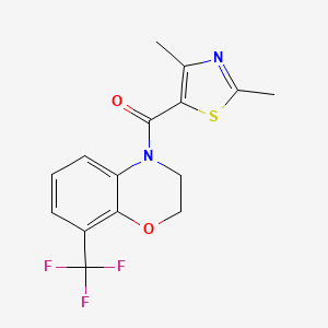 (2,4-Dimethyl-1,3-thiazol-5-yl)-[8-(trifluoromethyl)-2,3-dihydro-1,4-benzoxazin-4-yl]methanone