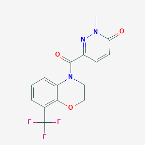 2-Methyl-6-[8-(trifluoromethyl)-2,3-dihydro-1,4-benzoxazine-4-carbonyl]pyridazin-3-one