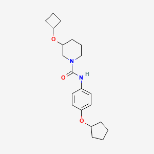 molecular formula C21H30N2O3 B6979834 3-cyclobutyloxy-N-(4-cyclopentyloxyphenyl)piperidine-1-carboxamide 