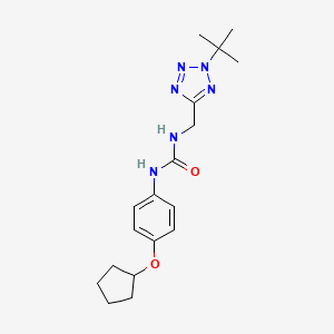 1-[(2-Tert-butyltetrazol-5-yl)methyl]-3-(4-cyclopentyloxyphenyl)urea