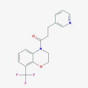 3-Pyridin-3-yl-1-[8-(trifluoromethyl)-2,3-dihydro-1,4-benzoxazin-4-yl]propan-1-one