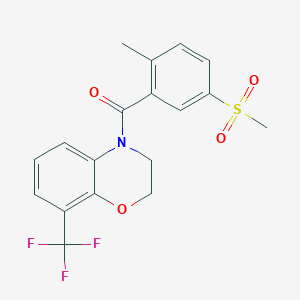 (2-Methyl-5-methylsulfonylphenyl)-[8-(trifluoromethyl)-2,3-dihydro-1,4-benzoxazin-4-yl]methanone