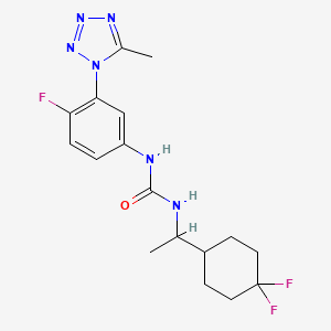 1-[1-(4,4-Difluorocyclohexyl)ethyl]-3-[4-fluoro-3-(5-methyltetrazol-1-yl)phenyl]urea