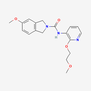 molecular formula C18H21N3O4 B6979912 5-methoxy-N-[2-(2-methoxyethoxy)pyridin-3-yl]-1,3-dihydroisoindole-2-carboxamide 