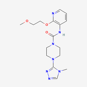 N-[2-(2-methoxyethoxy)pyridin-3-yl]-4-(4-methyl-1,2,4-triazol-3-yl)piperazine-1-carboxamide