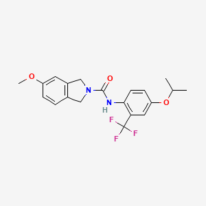 5-methoxy-N-[4-propan-2-yloxy-2-(trifluoromethyl)phenyl]-1,3-dihydroisoindole-2-carboxamide