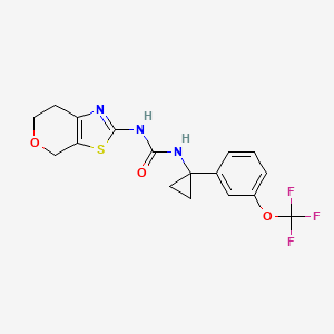 1-(6,7-dihydro-4H-pyrano[4,3-d][1,3]thiazol-2-yl)-3-[1-[3-(trifluoromethoxy)phenyl]cyclopropyl]urea