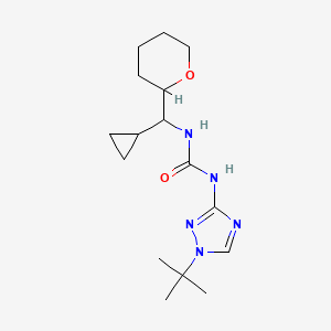 1-(1-Tert-butyl-1,2,4-triazol-3-yl)-3-[cyclopropyl(oxan-2-yl)methyl]urea