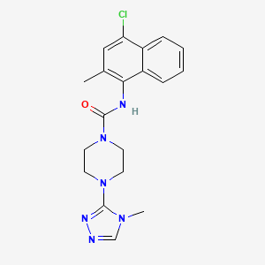 molecular formula C19H21ClN6O B6980032 N-(4-chloro-2-methylnaphthalen-1-yl)-4-(4-methyl-1,2,4-triazol-3-yl)piperazine-1-carboxamide 