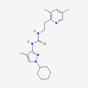 1-(1-Cyclohexyl-4-methylpyrazol-3-yl)-3-[2-(3,5-dimethylpyridin-2-yl)ethyl]urea