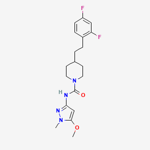 4-[2-(2,4-difluorophenyl)ethyl]-N-(5-methoxy-1-methylpyrazol-3-yl)piperidine-1-carboxamide