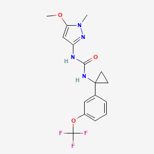 1-(5-Methoxy-1-methylpyrazol-3-yl)-3-[1-[3-(trifluoromethoxy)phenyl]cyclopropyl]urea